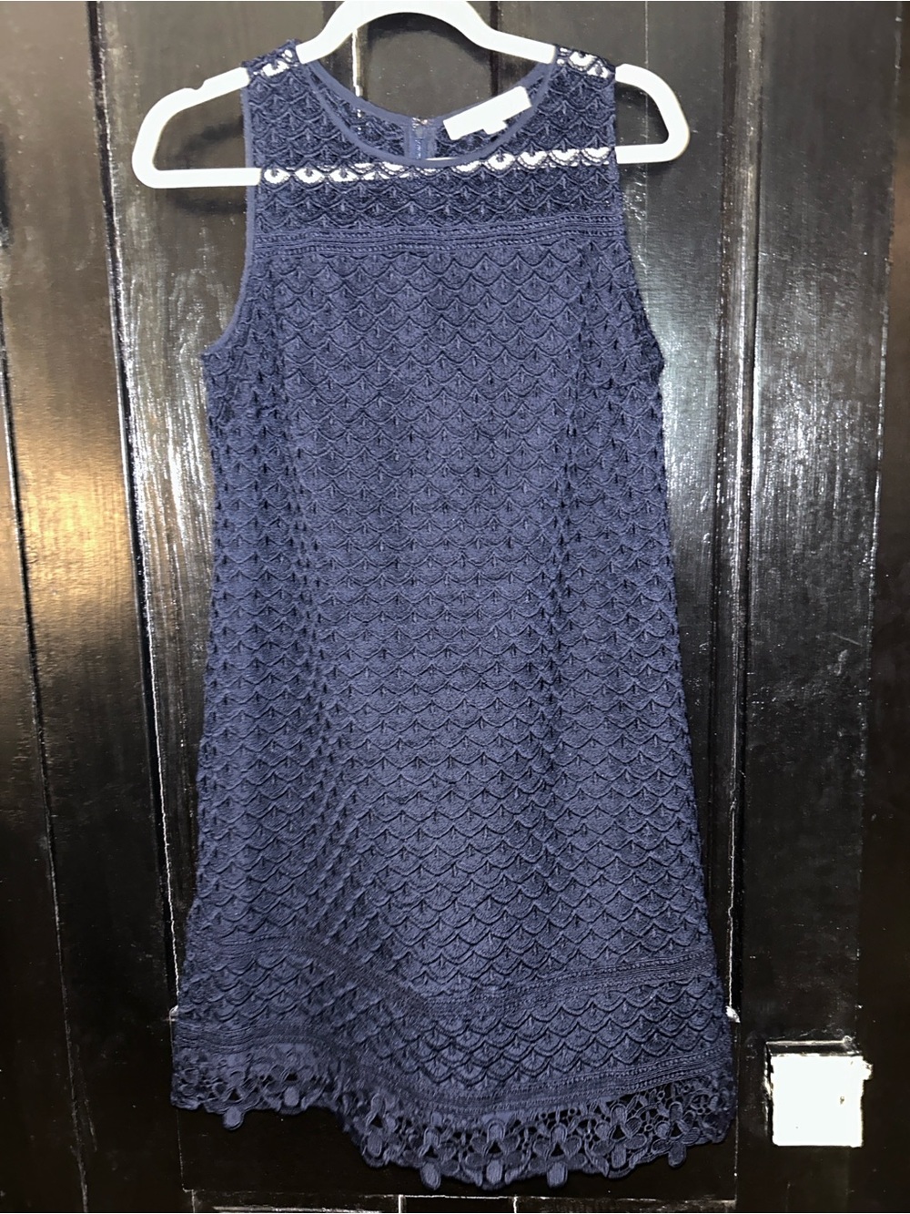 LOFT | Dark Blue Lace Shift Dress